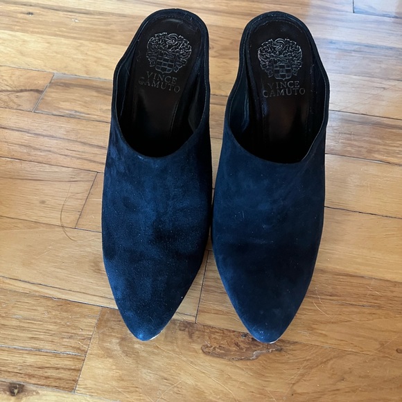 Vince Camuto Black Suede Mules size 7 - Picture 3 of 6